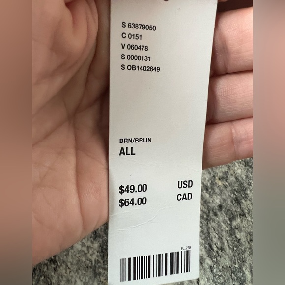 NWT URBAN OUTFITTERS Two Tone Brown Vegan Leather Handbag Purse Silver Accent - Picture 11 of 16